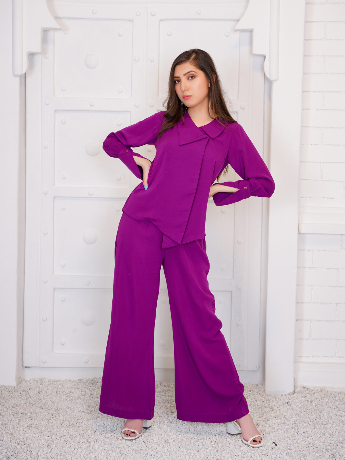 "Elevate your style with our exquisite Plum Co-ord." LTL 7862246