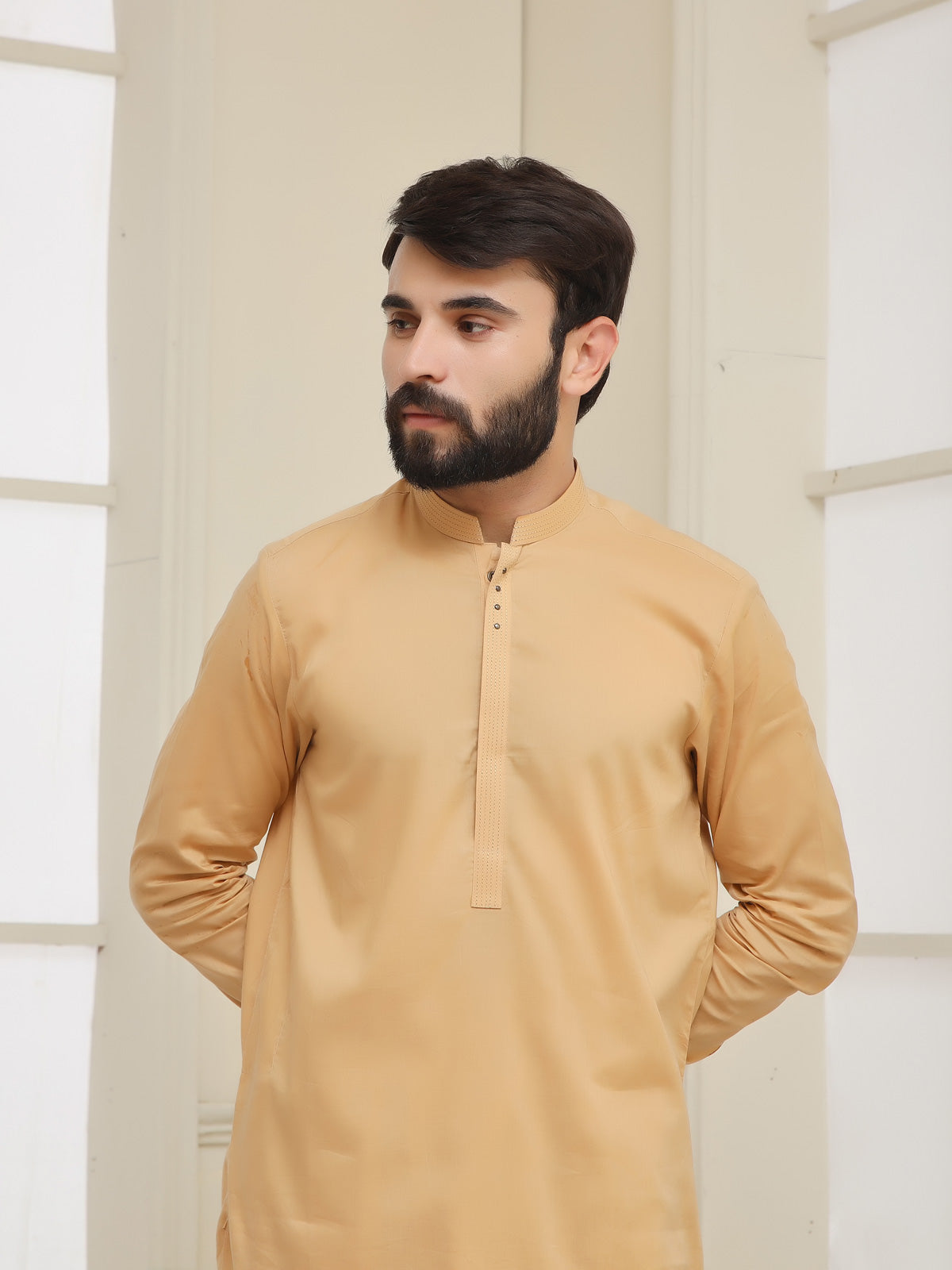 Sophistication & Comfort: Fine Cotton Men's Shalwar Kameez Collection-SWG7862332