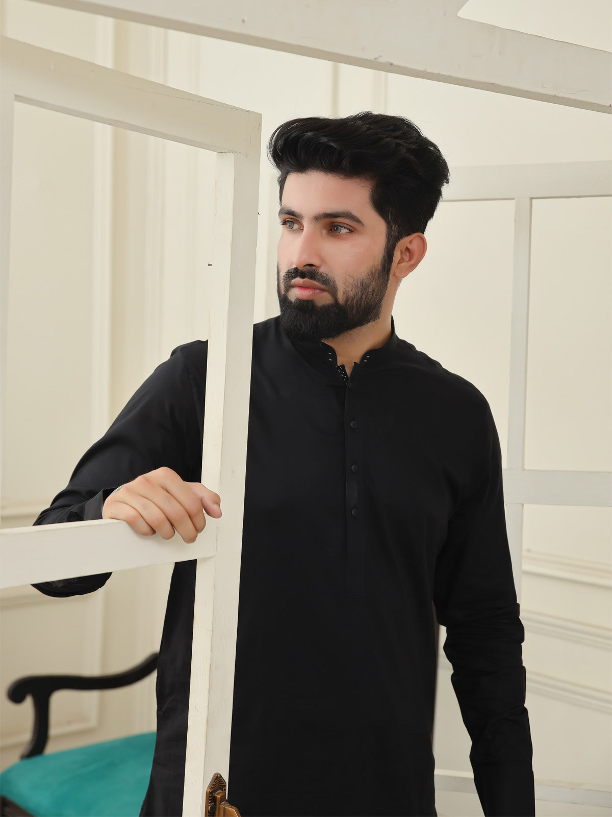 Comfort and Style: Fine Cotton Men's Shalwar Kameez Collection-SWK7862333