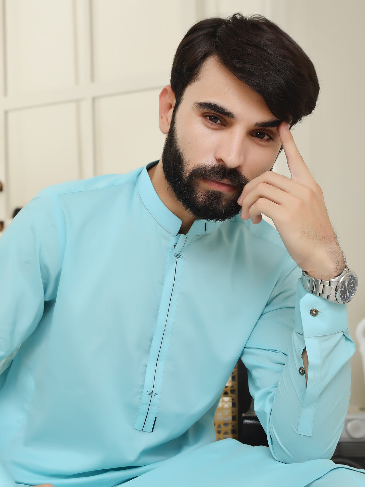 Fine Cotton Men's Shalwar Kameez Collection-SWL7862334