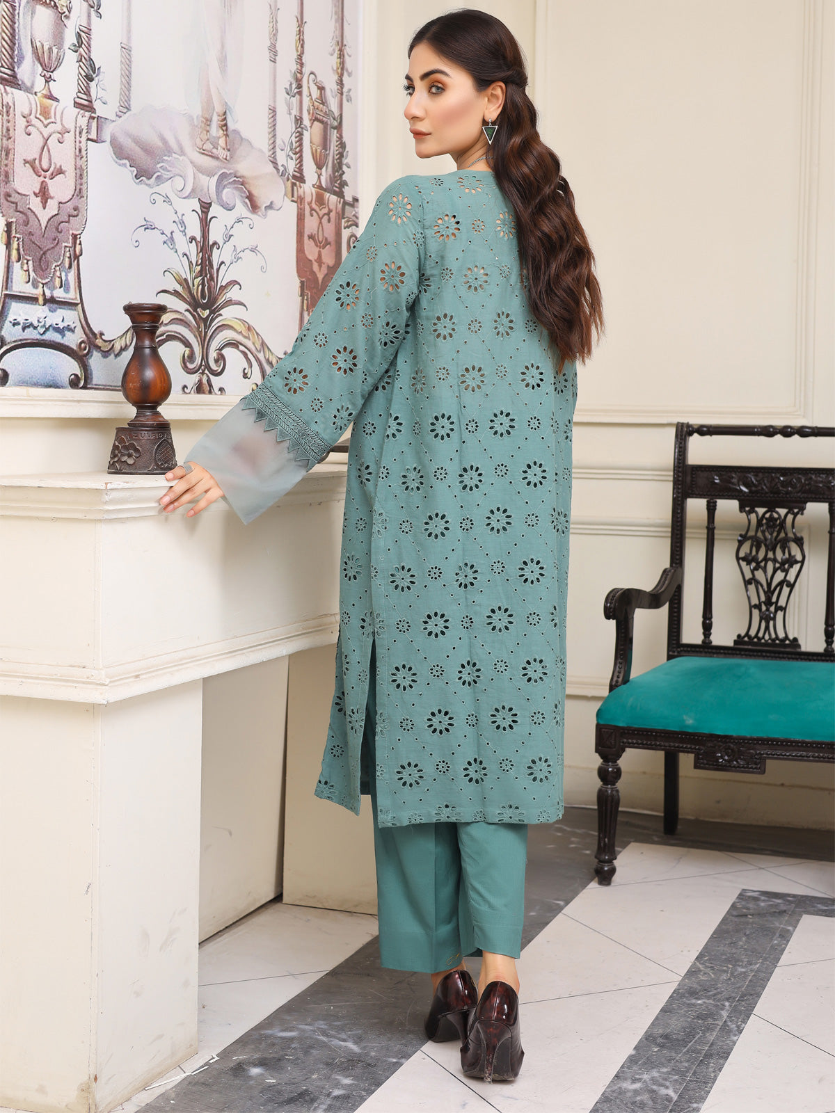 Elegant dull green long shirts - a style statement- LTL 7862241