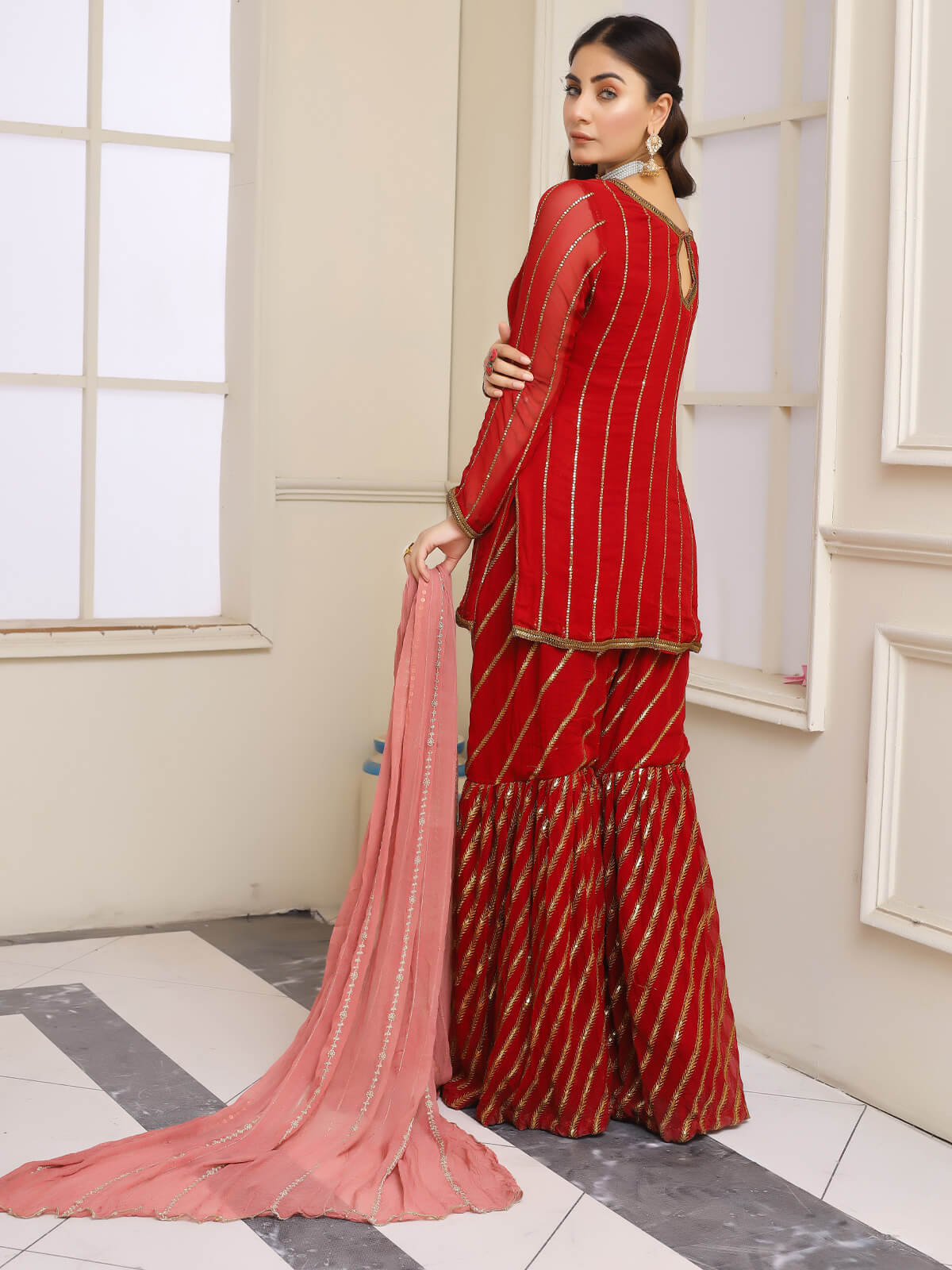 Sophisticated Garara ensemble for Eastern dresses - elevate style - LTL7862363