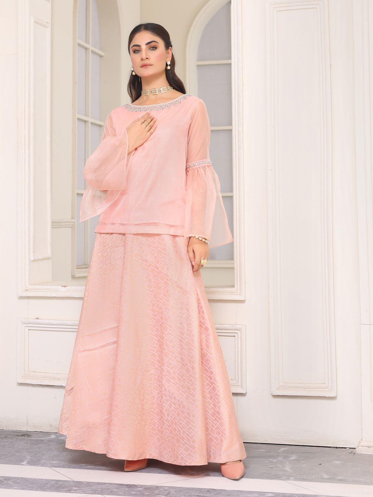 Beautiful Jacquard Belt Sharara WOMENS WEAR LTL 7862364