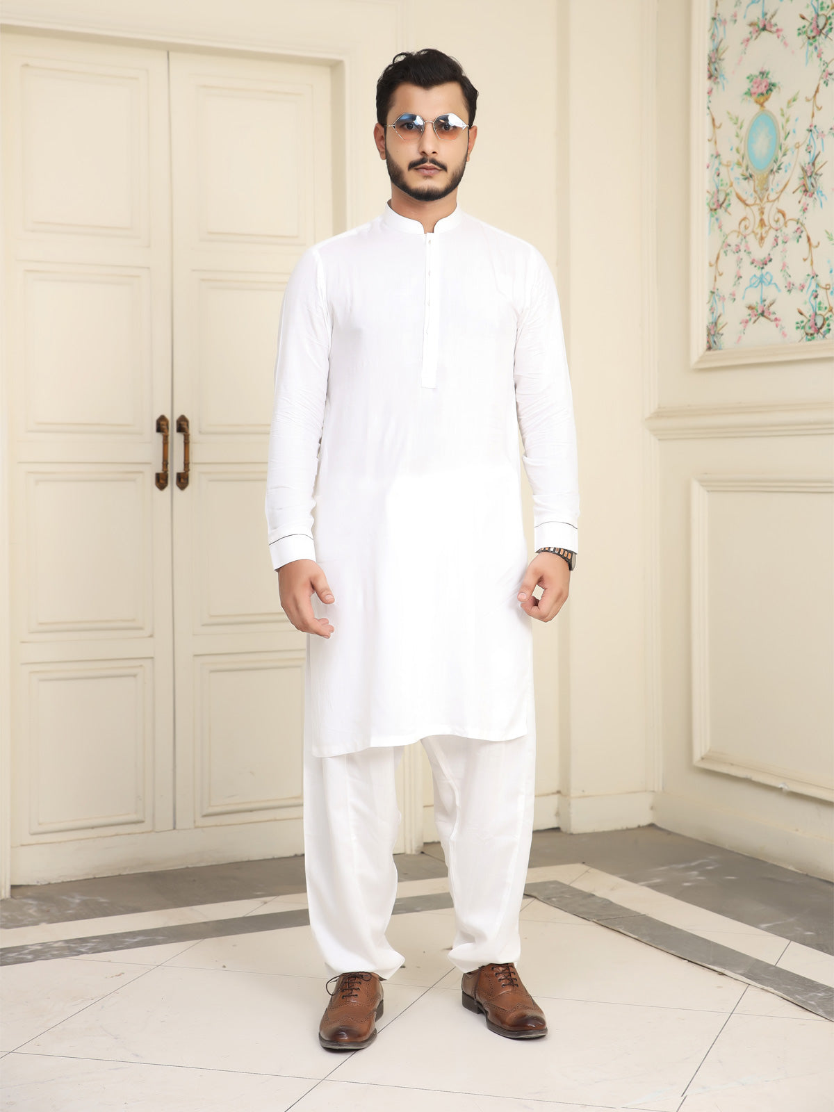 Elevate Style: Detailed Men's Shalwar Kameez -7862220