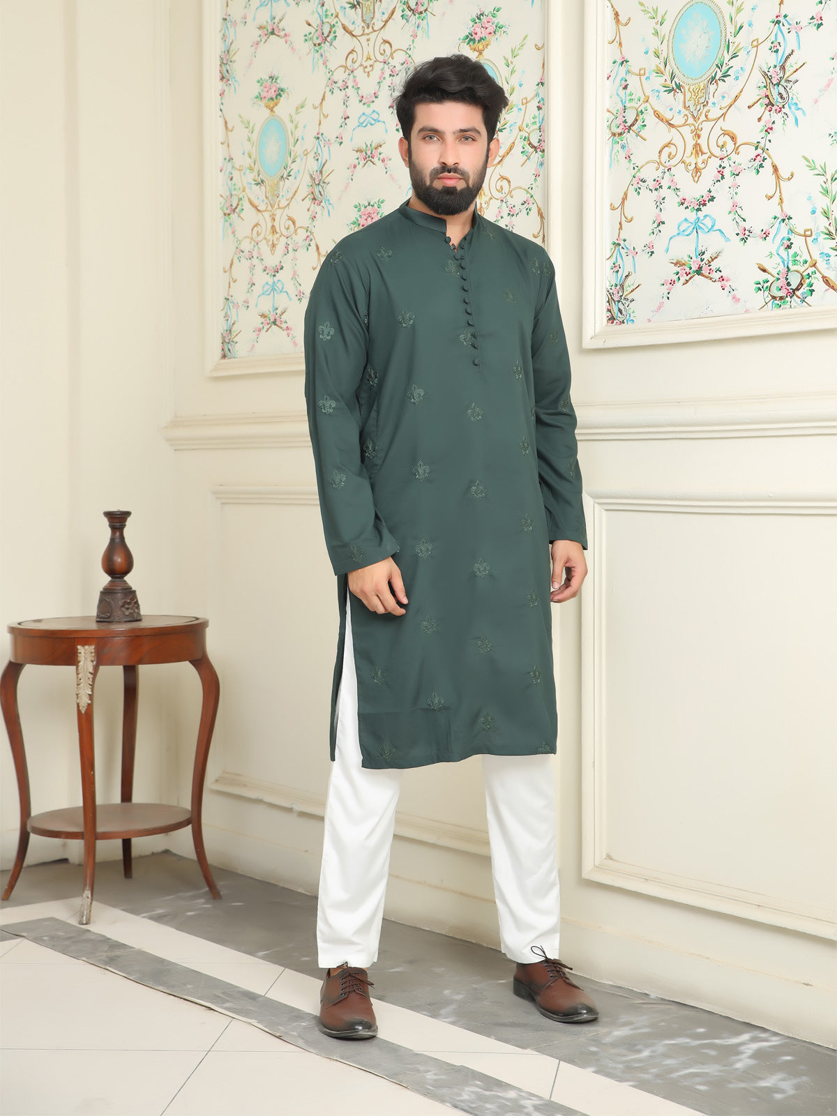 Comfort and Style: Blended Washing Wear Men's Kurta Collection -SWP7862331