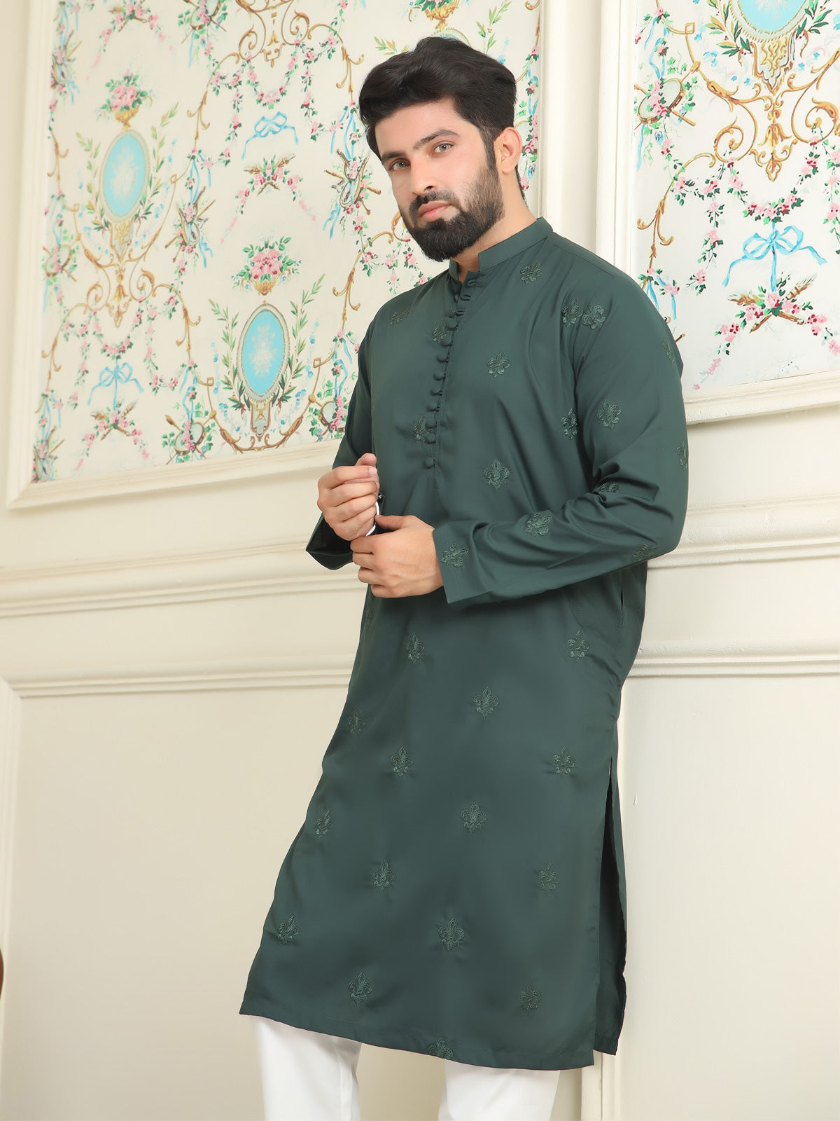 Comfort and Style: Blended Washing Wear Men's Kurta Collection -SWP7862331