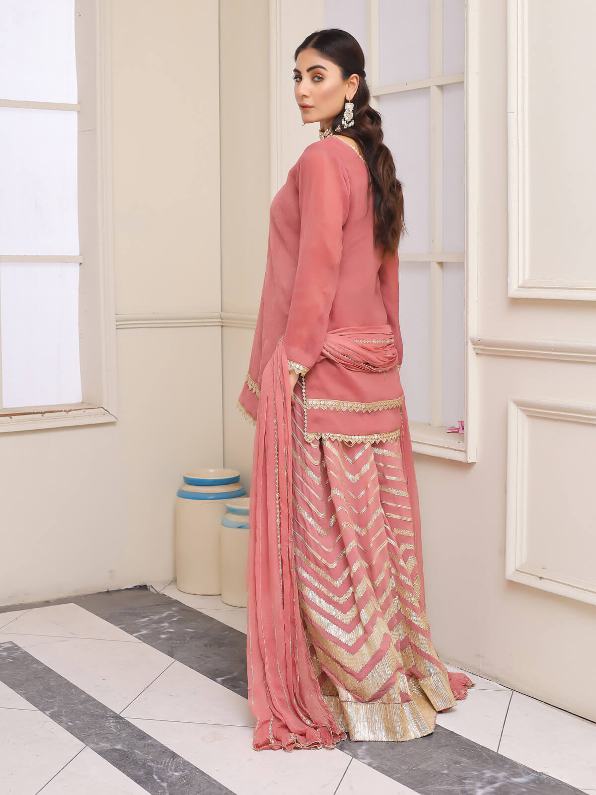 Sharara ensemble for sophisticated Eastern dresses." - LTL 7862366